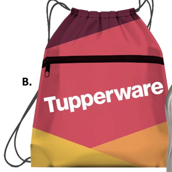Tupperware Handbags - Tupperware Drawstring Backpack -‎ NEW